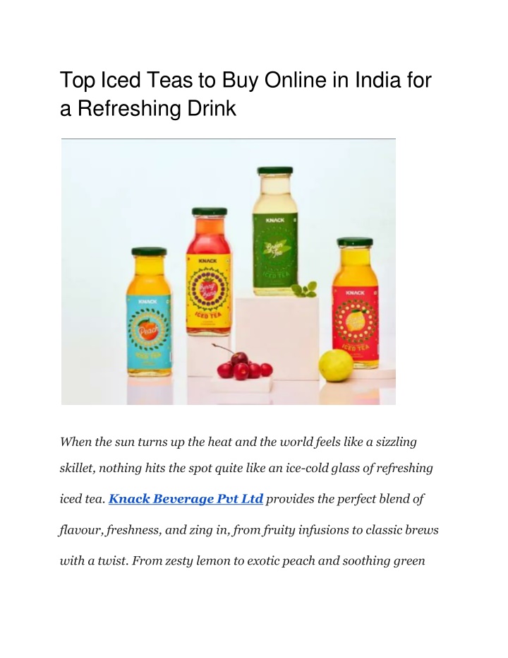 top iced teas to buy online in india for a refreshing drink