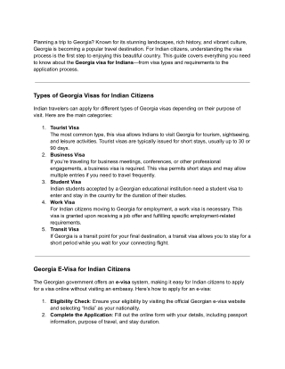 Georgia Visa for Indians_ Everything You Need to Know for Your Trip