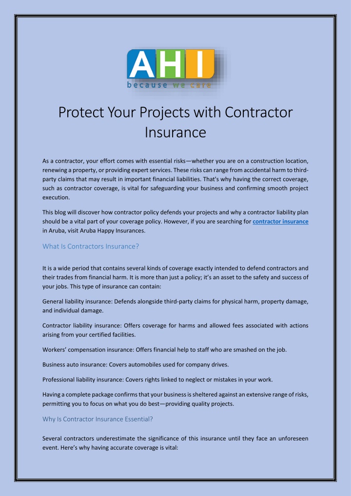 protect your projects with contractor insurance