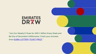join our weekly e draw for aed 1 million every