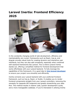 Laravel Inertia_ Frontend Efficiency 2025