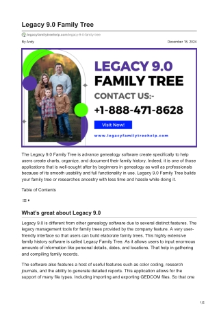 legacy 9 0 family tree