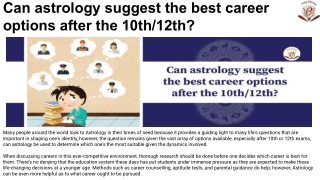 Can astrology suggest the best career options after the 10th_12th_