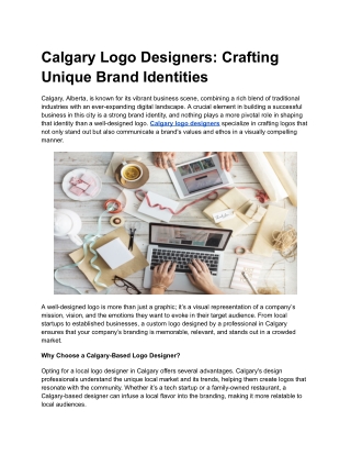Calgary Logo Designers: Crafting Unique Brand Identities