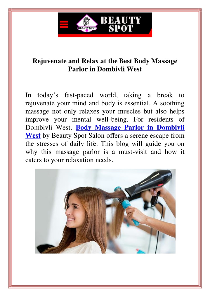 rejuvenate and relax at the best body massage