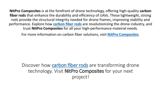 Discover how carbon fiber rods are transforming drone technology