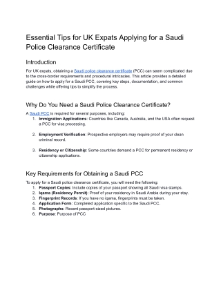 PDF_ Essential Tips for UK Expats Applying for a Saudi Police Clearance Certificate