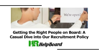 getting the right people on board a casual dive