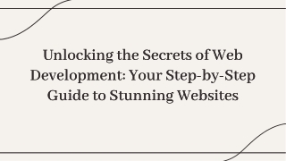unlocking the secrets of web development your