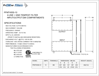 PFMT455S-10 TEMPEST Filter - Premier Filters