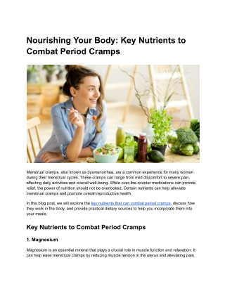 Nourishing Your Body_ Key Nutrients to Combat Period Cramps