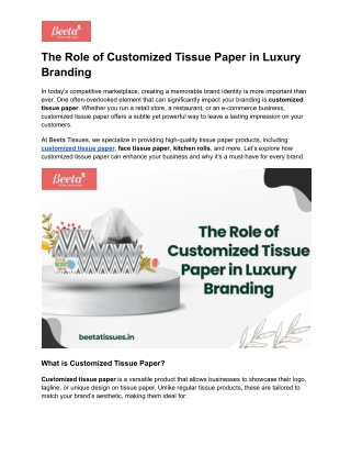 the role of customized tissue paper in luxury
