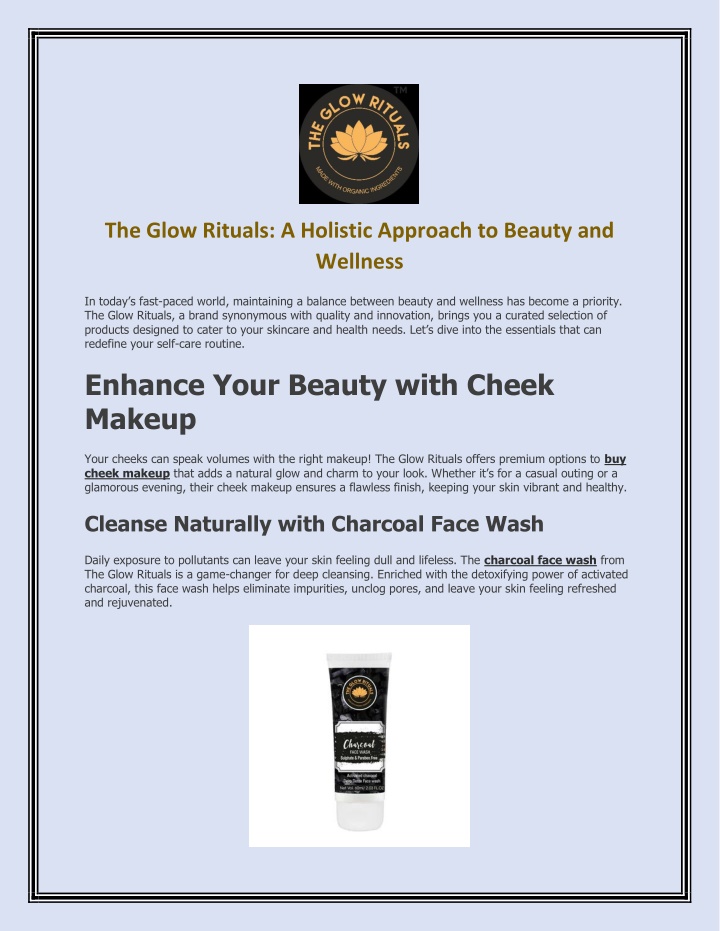 the glow rituals a holistic approach to beauty