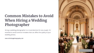 Common Mistakes to Avoid When Hiring a Wedding Photographer