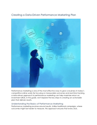 Creating a Data-Driven Performance Marketing Plan