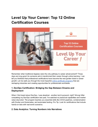 Level Up Your Career_ Top 12 Online Certification Courses