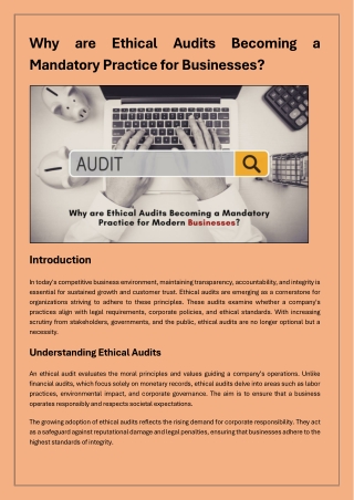 why are ethical audits becoming a mandatory