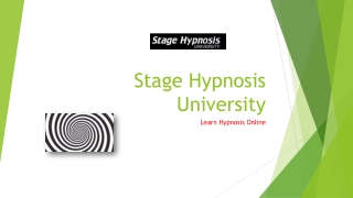 Best Hypnosis Training - Learn How To Stage Hypnotize