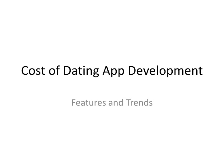 cost of dating app development