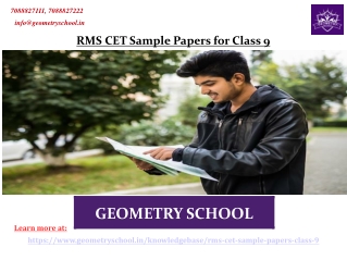 RMS CET Sample Papers for Class 9