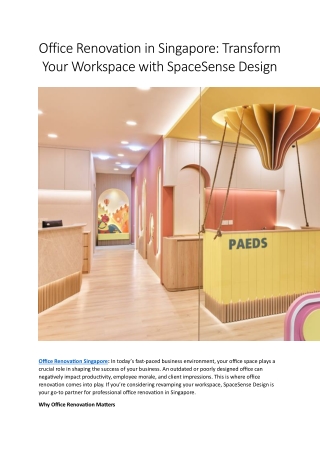 office renovation in singapore transform your