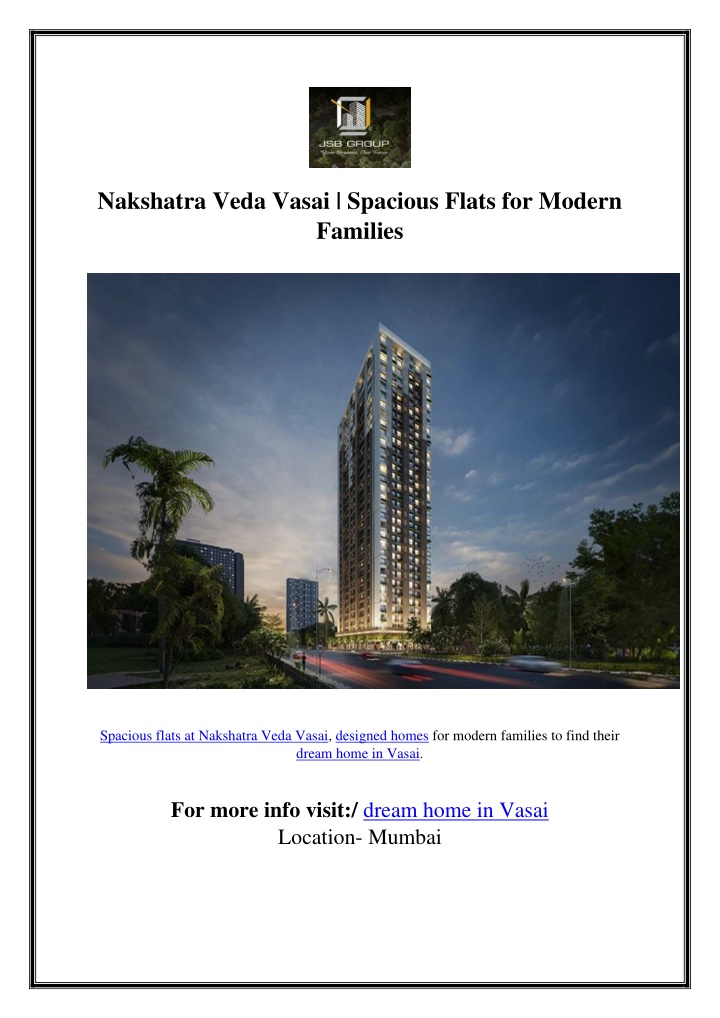 nakshatra veda vasai spacious flats for modern