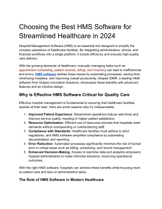 choosing the best hms software for streamlined