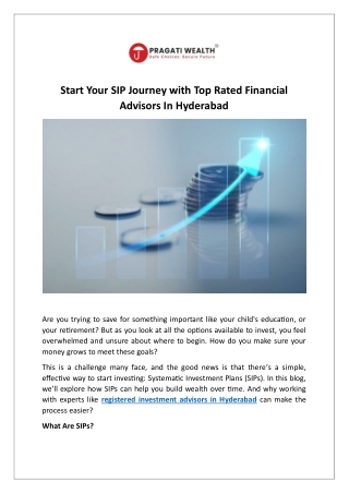 Start Your SIP Journey with Top Rated Financial Advisors In Hyderabad