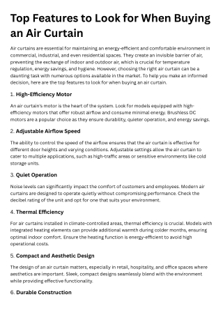 Top Features to Look for When Buying an Air Curtain (1)