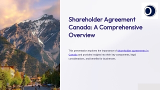 shareholder agreement canada a comprehensive