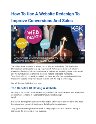 how to use a website redesign to improve