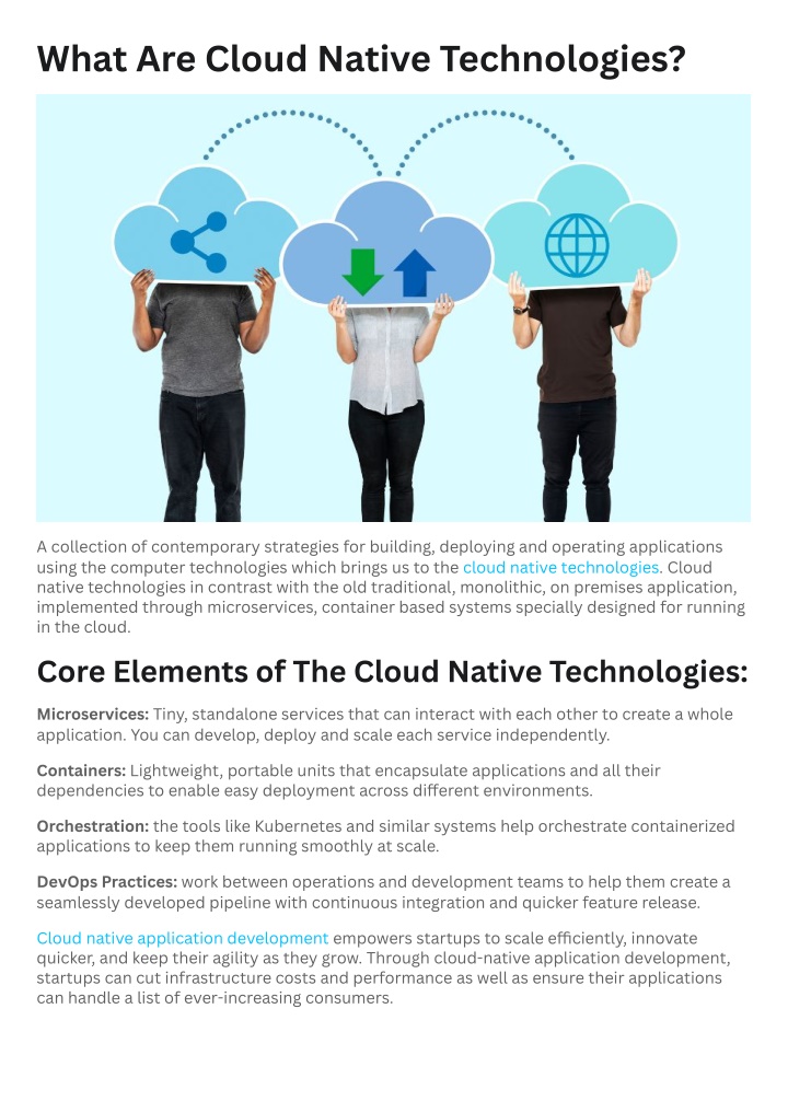 what are cloud native technologies