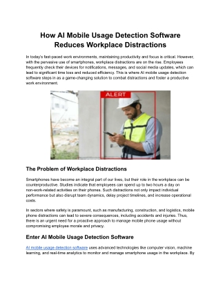 How AI Mobile Usage Detection Software Reduces Workplace Distractions (1)