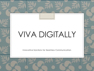 Viva digitally Empowering Businesses with Advanced Connectivity Solutions