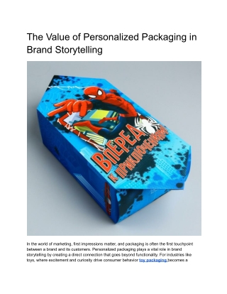the value of personalized packaging in brand