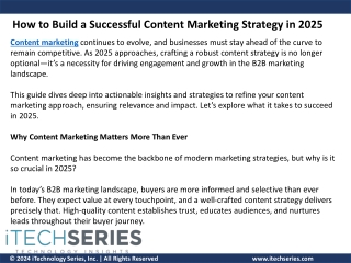 How to Build a Successful Content Marketing Strategy in 2025