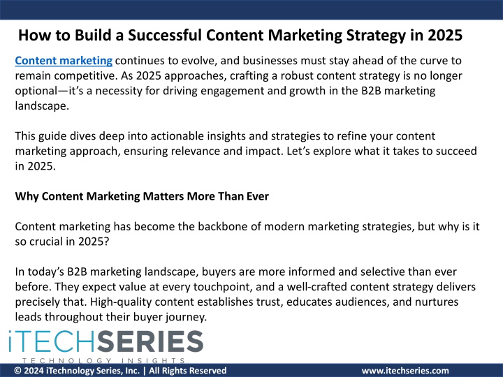 how to build a successful content marketing