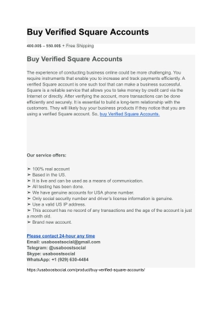 buy verified square account s
