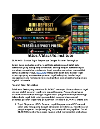 BLACK4D - Bandar Togel Terpercaya Dengan Pasaran Terlengkap (1)