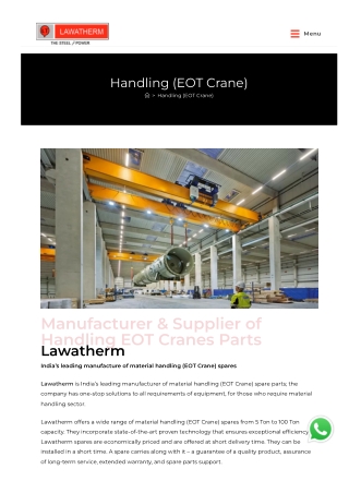 Top EOT Crane Manufacturer in India – Lawatherm
