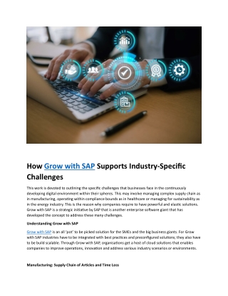 how grow with sap supports industry specific