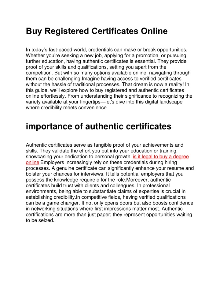 buy registered certificates online