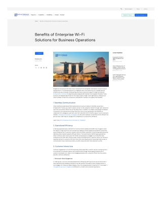 Benefits of Enterprise Wi-Fi Solutions for Business Operations