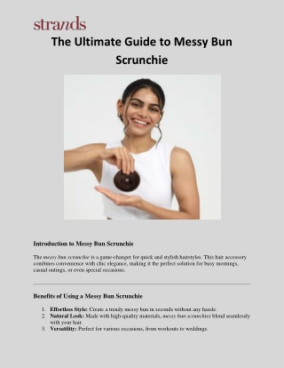 The Ultimate Guide to Messy Bun Scrunchie