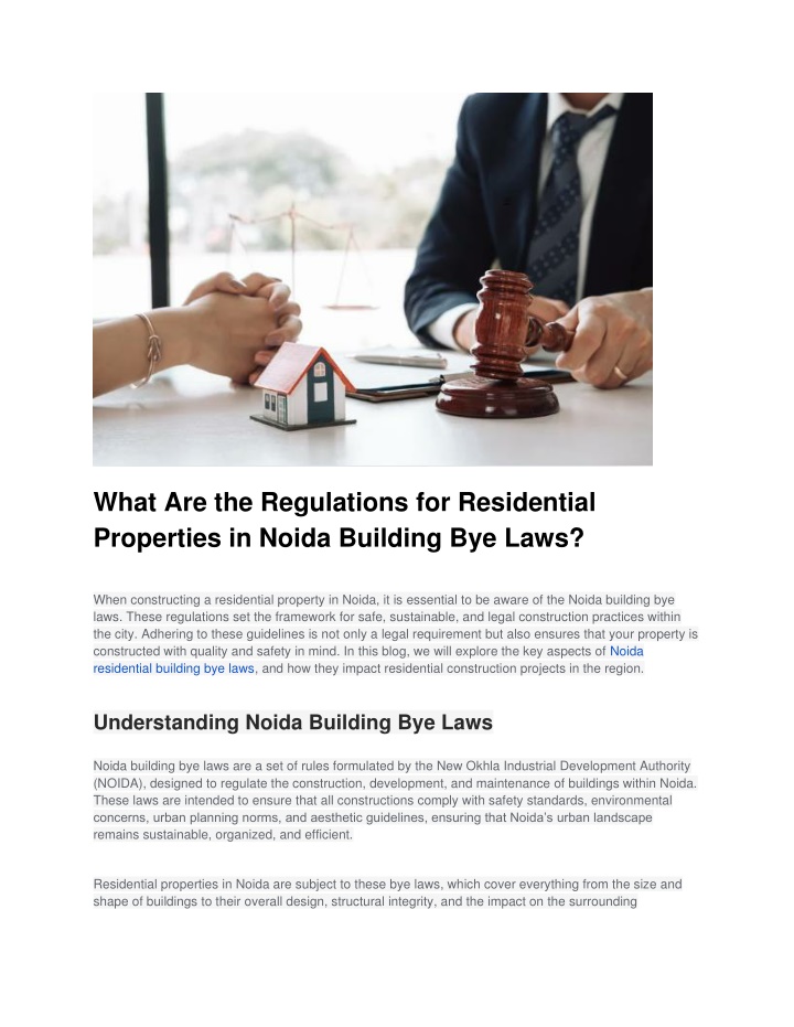 what are the regulations for residential