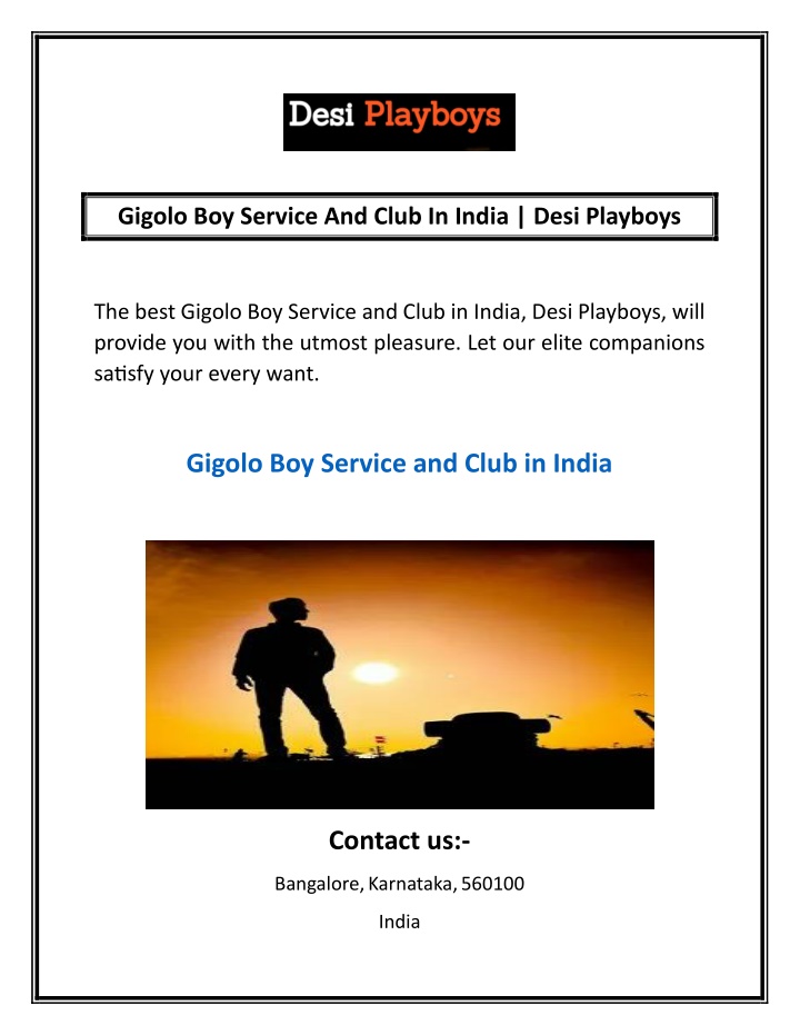 gigolo boy service and club in india desi playboys