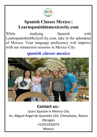 spanish classes mexico learnspanishinmexicocity