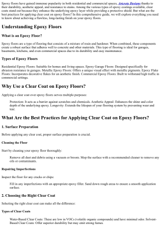 epoxy floors have gained immense popularity