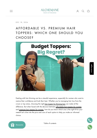 Affordable-vs. Premium Hair Toppers Which One Should You-Choose