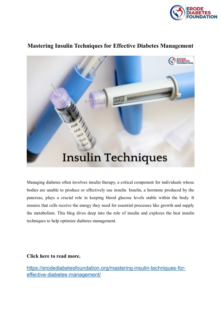 mastering insulin techniques for effective